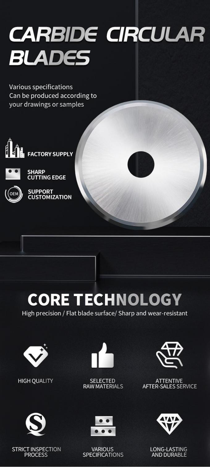 OEM / ODM faca circular cortando fita de borracha de papel tubo de corte l&acirc;mina redonda 3