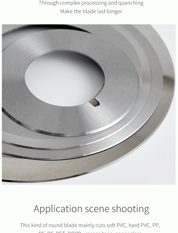Faca Circular para Máquina de Corte de Rolos de Papel Industrial de 130mm, Facas de Corte de Precisão 7